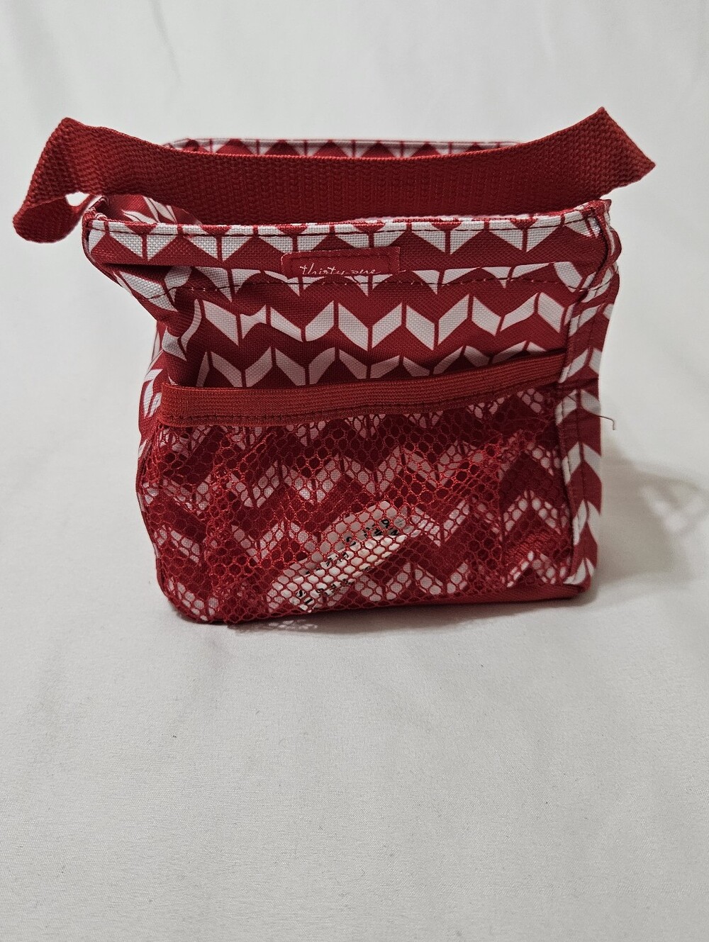 Thirty-One Little Carry-All Caddy 3401AB710000 Chevron Dash AB71 Red White
